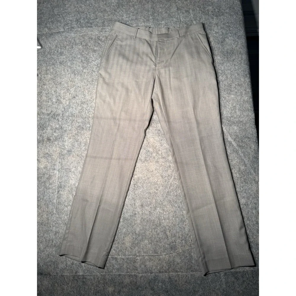 Perry Ellis Portfolio Straight Dress Pants Men's Size 34/32 Gray City Pair
